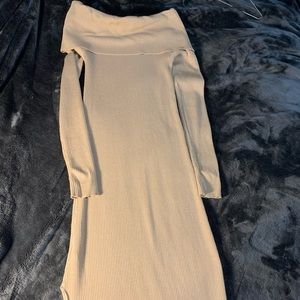 Shoulder Knit Dress Size Xs Color Nude 